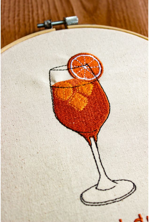 Bastidor Bordado Aperol Drink Mimo Galeria